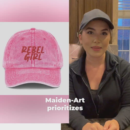 Vintage Cap REBEL GIRL Vintage Cotton Twill Cap