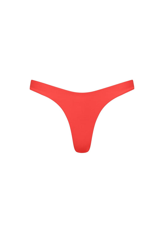 Malibu High Cut Bikini Bottom Red
