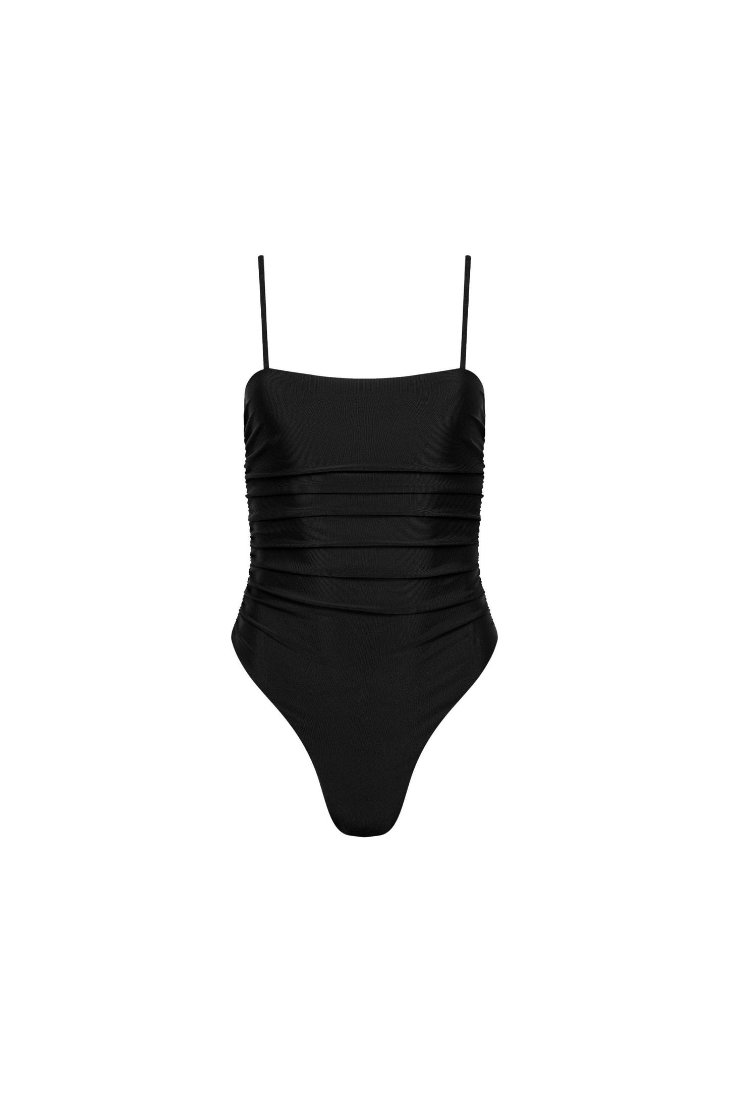 Seychelles Ruched One Piece Black