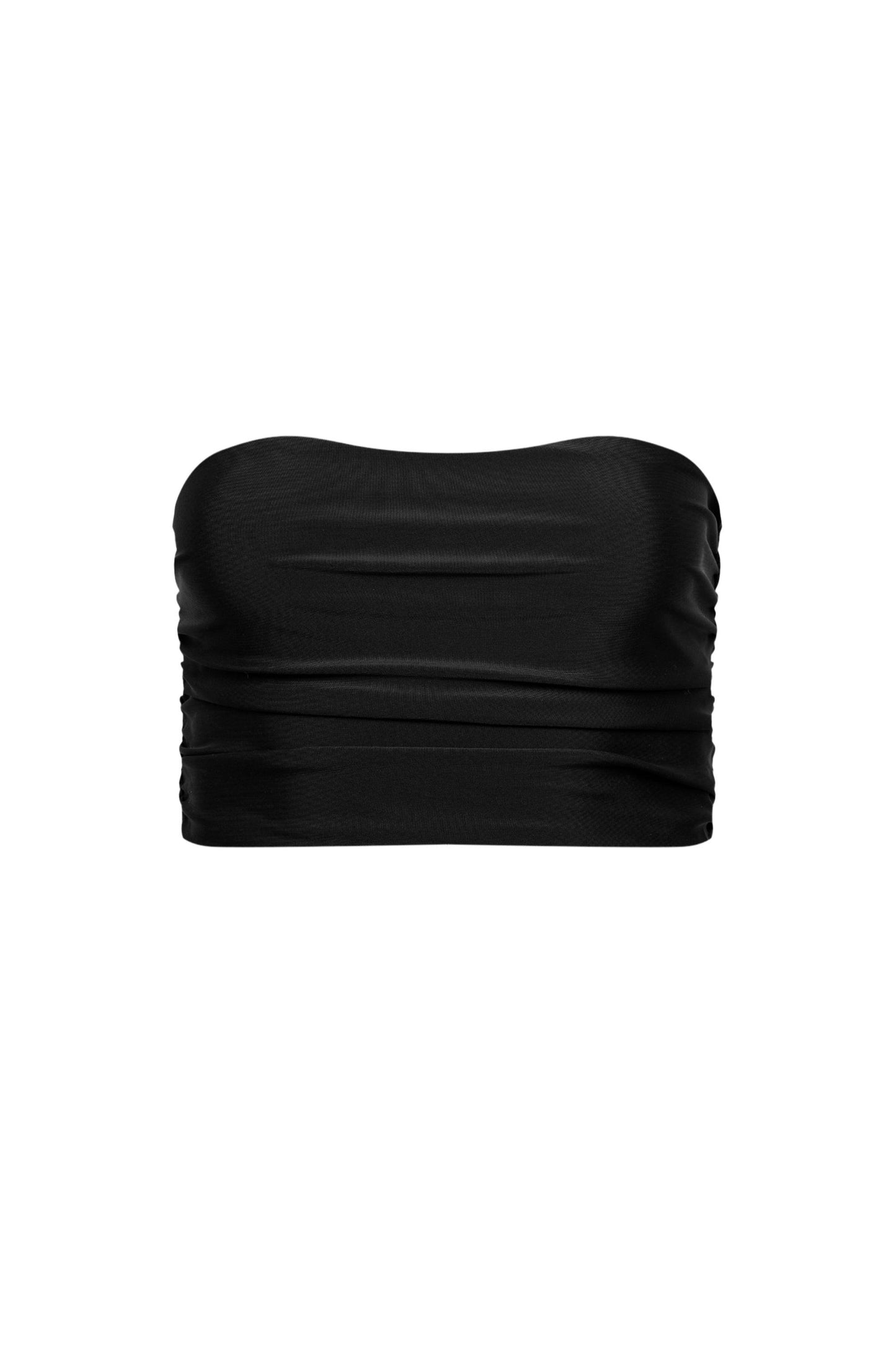Capri Ruched Tankini Top Black